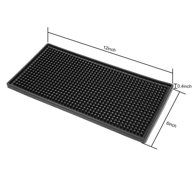 KINJOEK 2 Packs 6 x 12 in Bar Mat, Non Slip Bar Service Spill Mat Drying Mats for Countertop Cocktail Bartender Coffee Beverages - Image 2
